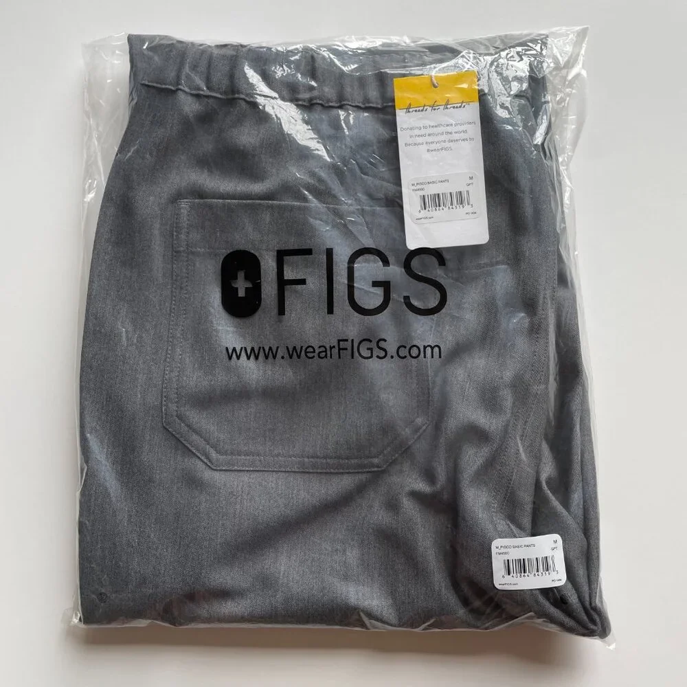 FIGS Pisco Men’s Basic Scrub Pants Technical Collection Graphite Fm4500 Sz Med